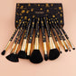 Docolor Goth Make-up-Pinsel-Set, 12-teilig, professionelle Gesichtspuder, Lidschatten, Foundation, Mischkosmetik, professionelle Pinsel