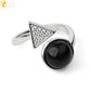 Cocktailring aus natürlichen Steine, Einstellbare Finger Ring für Damen