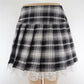All Match Kurzer Rock, modisch, Tartan-Rot, Skarierter Rock mit seitlichen Knöpfen, lässiger Minirock für Damen