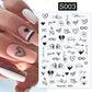 3D Nagelaufkleber, love Aufkleber, Gesicht Muster, Valentinstag Nail art Dekoration, Liebesherz