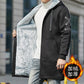 2023 Männer Winter Verdicken Fleece Jacke mit Kapuze