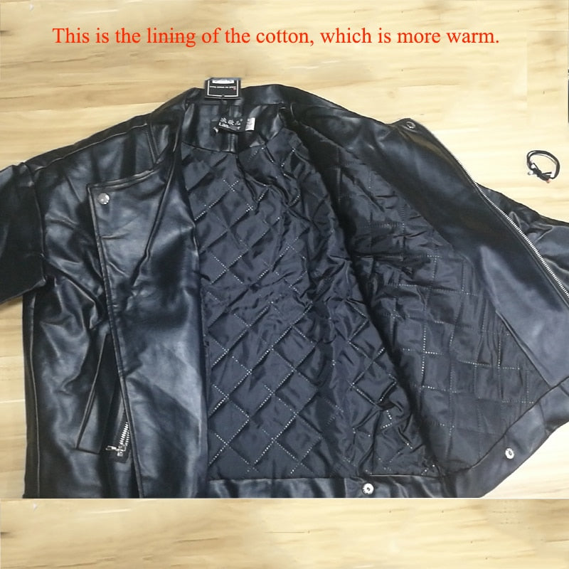 Herbst Winter Leder Jacke Übergroßen Freund Koreanischen Stil
