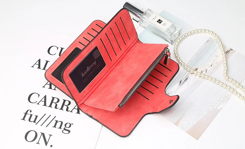 2023 Women Wallets Fashion Long PU Leather Top Quality Card Holder Classic Female Purse  Zipper  Wallet For Women