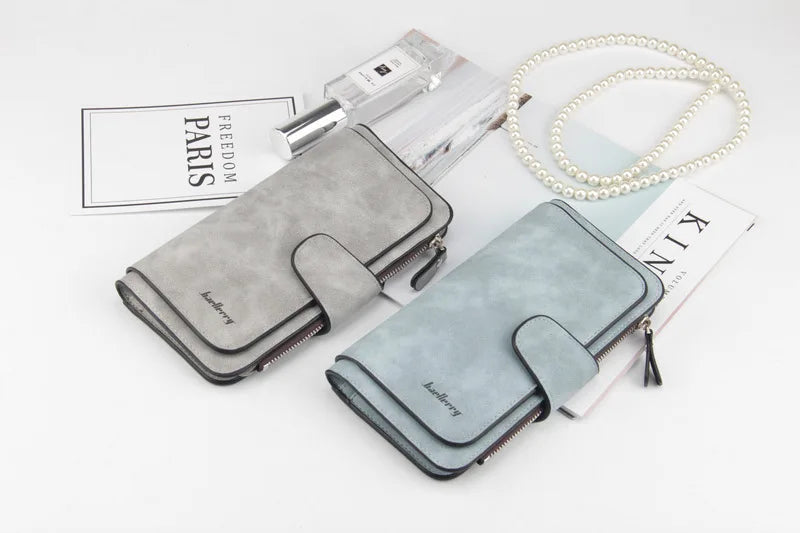 2023 Women Wallets Fashion Long PU Leather Top Quality Card Holder Classic Female Purse  Zipper  Wallet For Women