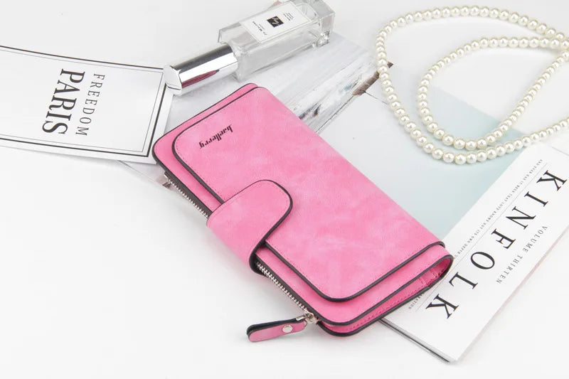 2023 Women Wallets Fashion Long PU Leather Top Quality Card Holder Classic Female Purse  Zipper  Wallet For Women