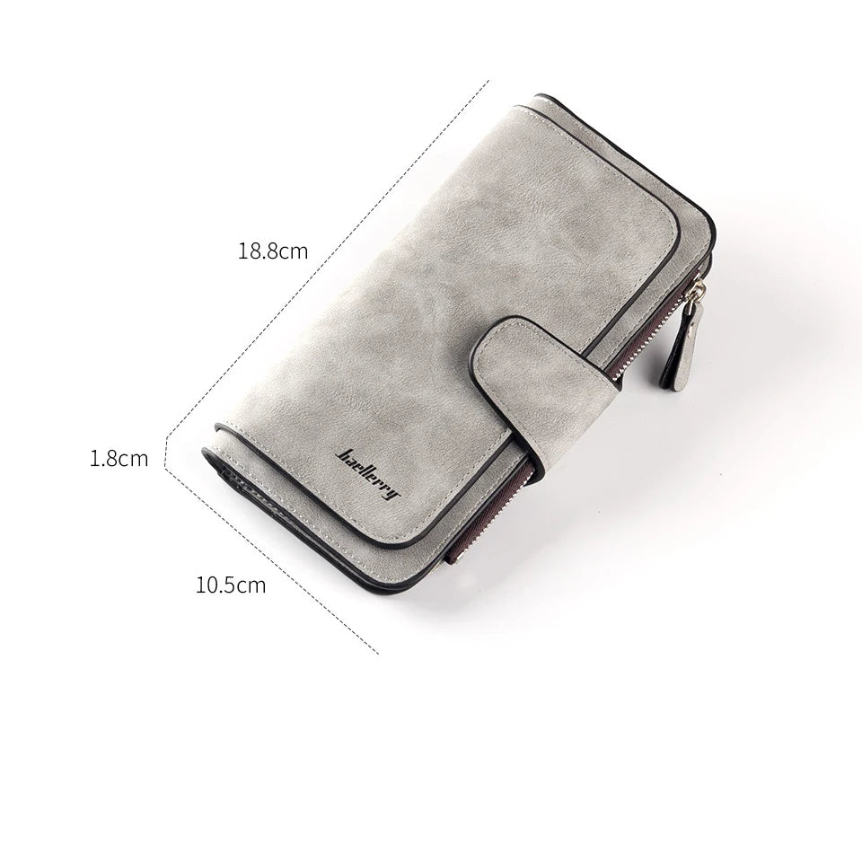 2023 Women Wallets Fashion Long PU Leather Top Quality Card Holder Classic Female Purse  Zipper  Wallet For Women