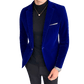 Herren Blazer aus hochwertigen Samt, Lässig Mode-Anzug Jacke, Business Herrenjacke