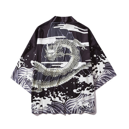 Bebovizi Japan Stil Katze Gedruckt, Dünne Kimono Japanischen Streetwear