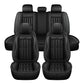 11PCS 5 Sitze Autositzbezüge inkl. Schutz Kissen Deluxe aus Leder Vorne + Hinten Komplettes Set