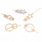 Damen Metall Haar Clip, Goldene Geometrische Haarnadel, Haarspange