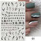 3D Nagelaufkleber, love Aufkleber, Gesicht Muster, Valentinstag Nail art Dekoration, Liebesherz