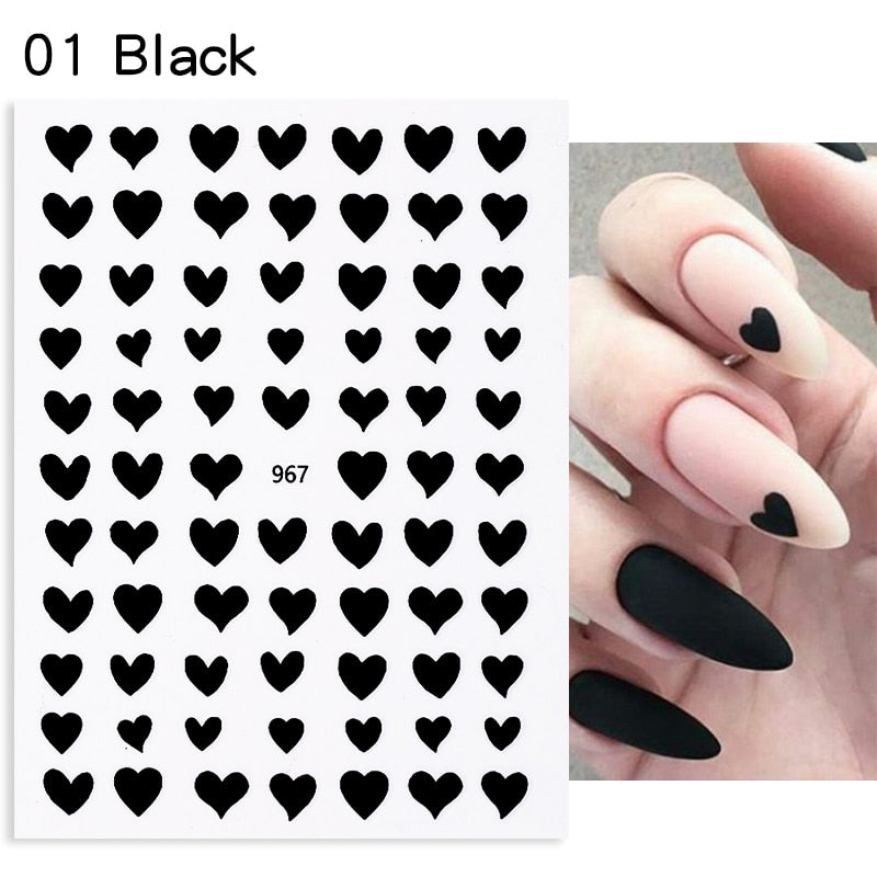 3D Nagelaufkleber, love Aufkleber, Gesicht Muster, Valentinstag Nail art Dekoration, Liebesherz