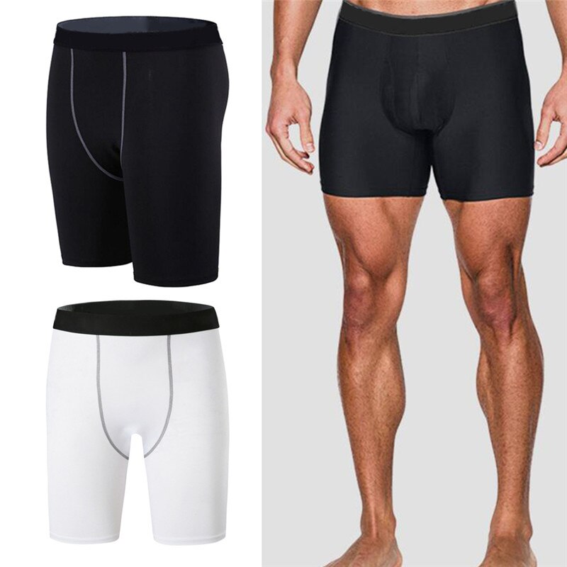 Männer Kompression Kurze Laufhose, Herren Fitness Sport Leggings Laufhose