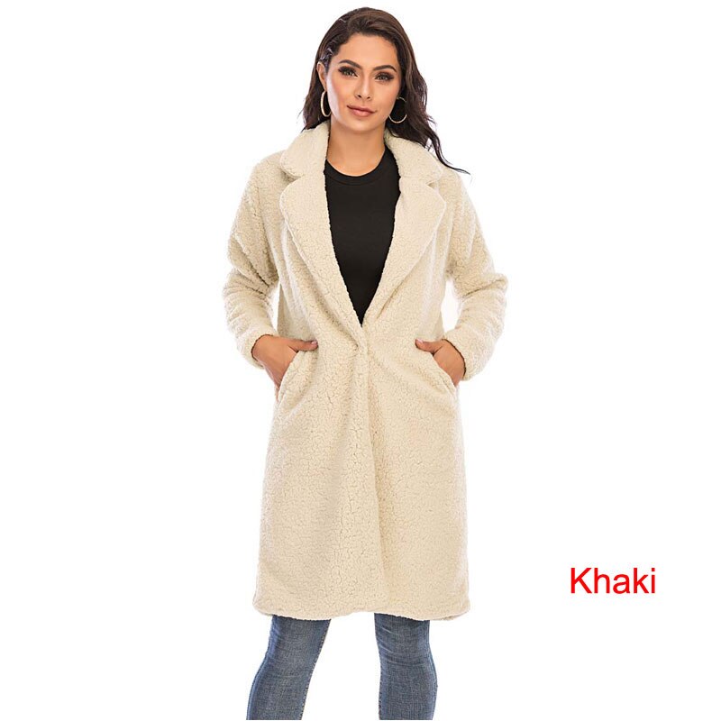 2023 Damen warme Pelzmantel, Weibliche Plüsch Teddy Mantel Outwear