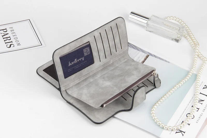 2023 Women Wallets Fashion Long PU Leather Top Quality Card Holder Classic Female Purse  Zipper  Wallet For Women