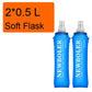 250 ml 500 ml Soft Flask, zusammenklappbare Wasserflasche, TPU-frei, zum Laufen, Trinkrucksack, Hüfttasche, Weste, SD09, SD10