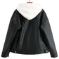 Herbst Winter Leder Jacke Übergroßen Freund Koreanischen Stil