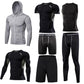 Männer Enge Sportwear Gymanzug, Kompression Leggings, Workout Sport Kleidung Sets