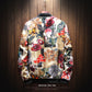 6 STIL Mode Frühling 2023, Druck Casual Herrenjacke Japanische Streetwear Designer