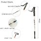 2 Teil/para 135 CM Spazierstock Trekking, Stoßfest, Aluminiumlegierung Klettern Stick Teleskop zum Wandern