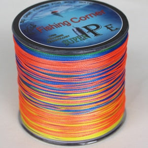 Geflochtene Angelschnur, 500 m, mehrfarbig, superstark, japanische Multifilament-PE-Geflechtschnur, 10, 20, 30, 40, 60, 80, 100 LB