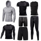 Männer Enge Sportwear Gymanzug, Kompression Leggings, Workout Sport Kleidung Sets