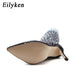 Runway Kristall Stretch Stoff Socke, Over-the-Knie Stiefel Oberschenkel Hohe Zehenspitze