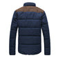 Winter warme Männerjacke aus Baumwolle mit stehenden Kragen, Gepolsterte Mantel, Oberbekleidung 4XL