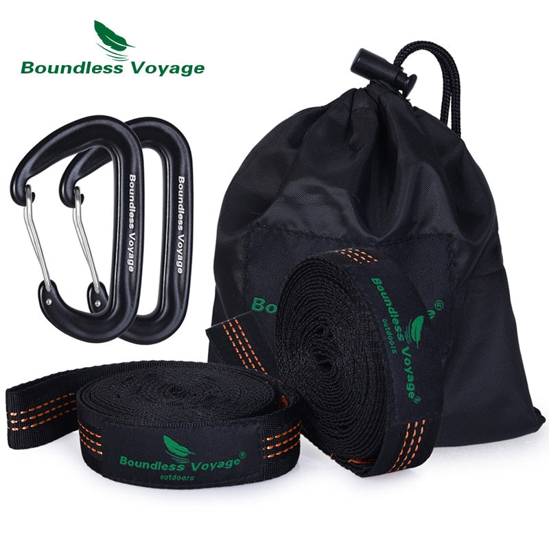 Boundless Voyage Camping-Hängematte mit Baumgurten, Karabiner Outdoor Hängebett Schaukel