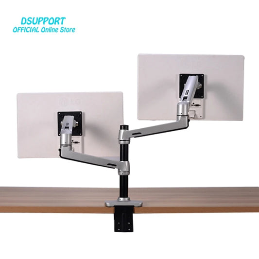 Mechanische Feder, vollbeweglicher 17-32-Zoll-Dual-Monitor-Halterungsarm, Aluminium-Monitorhalterung, maximale Belastung von 10 kg pro Arm