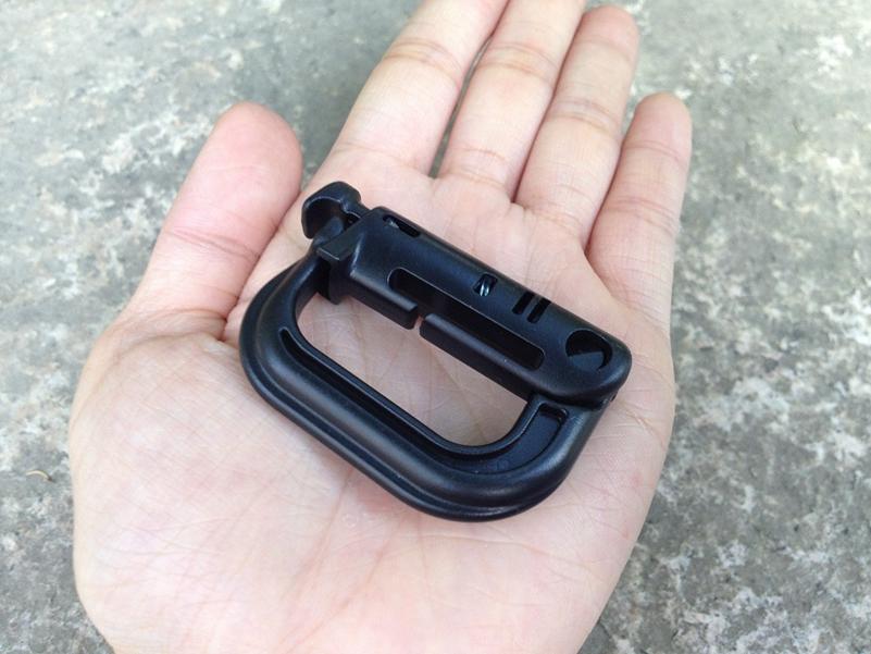 5PCS Grimloc Molle Karabiner mit D-Verschluss Ring aus Kunststoff