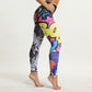 Damen Sport Leggings mit Cartoon Print,  Atmungsaktive Gym Jogging Laufhose