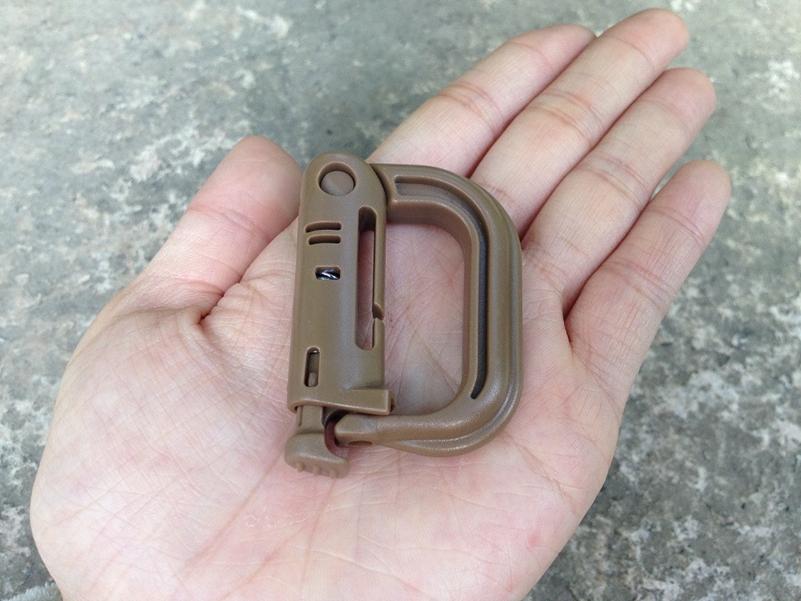 5PCS Grimloc Molle Karabiner mit D-Verschluss Ring aus Kunststoff