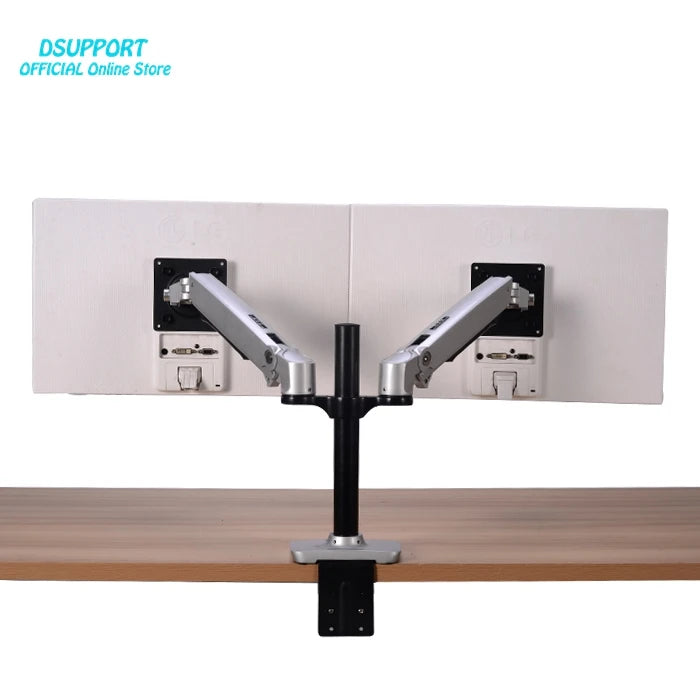 Mechanische Feder, vollbeweglicher 17-32-Zoll-Dual-Monitor-Halterungsarm, Aluminium-Monitorhalterung, maximale Belastung von 10 kg pro Arm