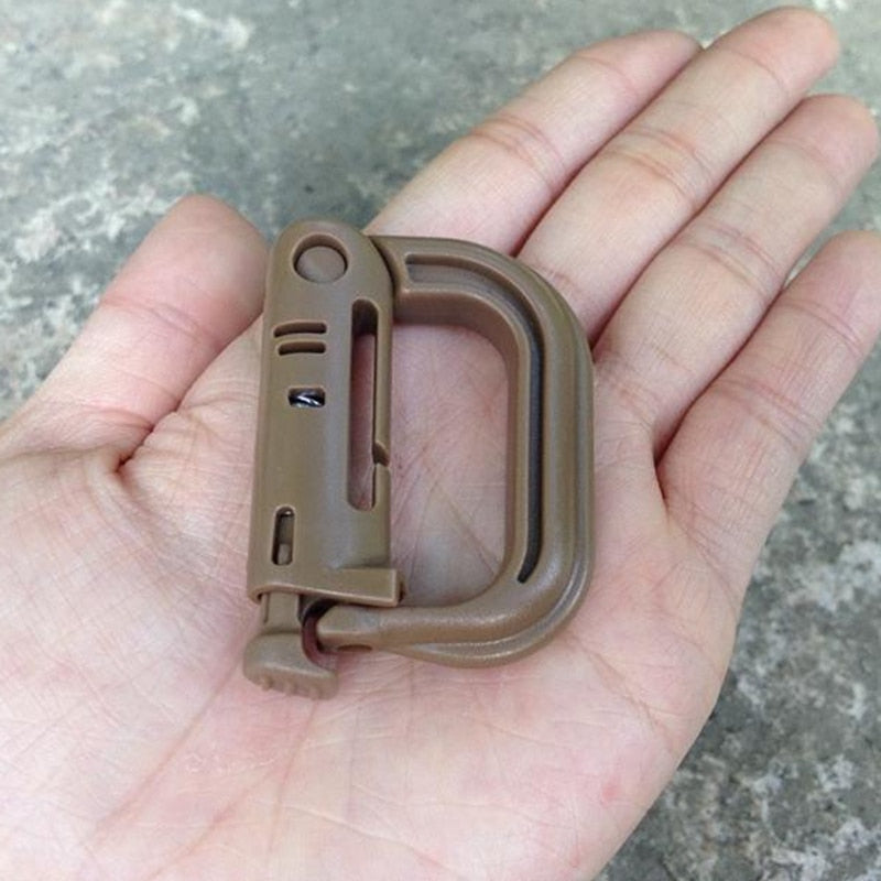 5PCS Grimloc Molle Karabiner mit D-Verschluss Ring aus Kunststoff