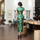 New High Fashion Green Rayon Cheongsam Chinese Classic Women