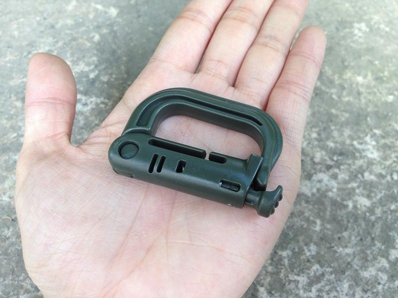 5PCS Grimloc Molle Karabiner mit D-Verschluss Ring aus Kunststoff