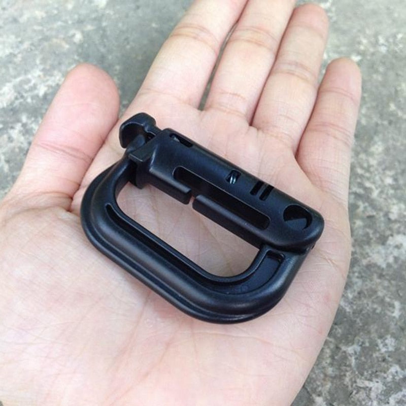 5PCS Grimloc Molle Karabiner mit D-Verschluss Ring aus Kunststoff