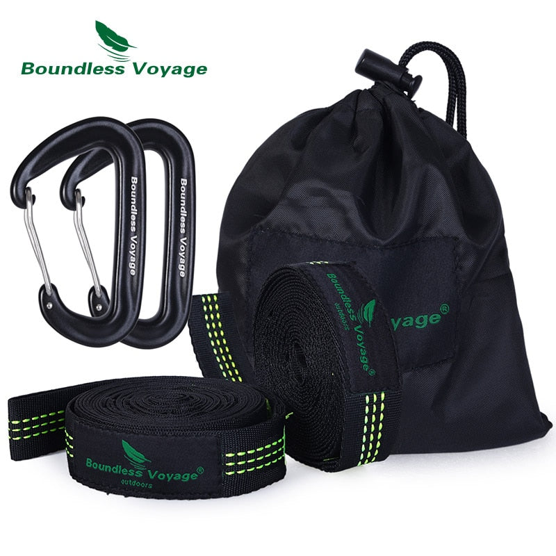 Boundless Voyage Camping-Hängematte mit Baumgurten, Karabiner Outdoor Hängebett Schaukel