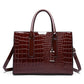 Luxus Damen Ledertaschen, Designer Krokodil Muster Schulter Tasche