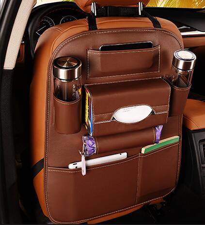 Auto sitz zurücklagerung Organizertasche aus Leder, Universal Multifunktionslagerung box zum Verstauen, Aufräumen