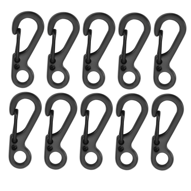10 Teile/los Mini Karabiner Schlüsselbund, Camping Gadgets EDC, Überleben Ausrüstung