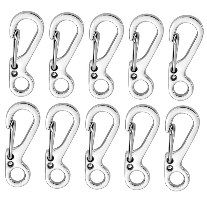 10 Teile/los Mini Karabiner Schlüsselbund, Camping Gadgets EDC, Überleben Ausrüstung