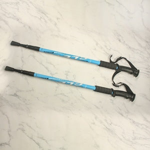 2 Teil/para 135 CM Spazierstock Trekking, Stoßfest, Aluminiumlegierung Klettern Stick Teleskop zum Wandern