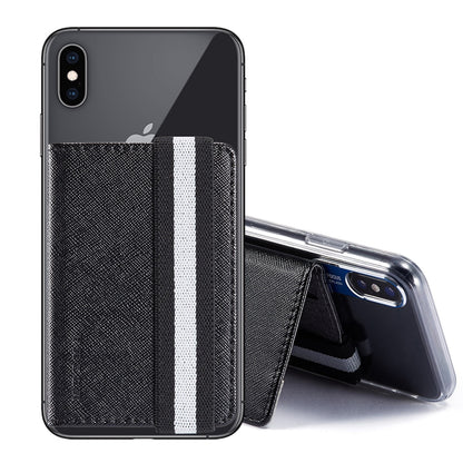Flip Sticker Leder-Handy-Kartenhalter-Hülle, selbstklebend, Brieftaschen-Beutel, flexibler Ständer, Aufkleber, Kredit-ID-Karten, Buddy-Sets