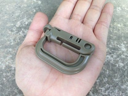5PCS Grimloc Molle Karabiner mit D-Verschluss Ring aus Kunststoff