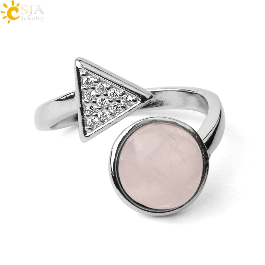Cocktailring aus natürlichen Steine, Einstellbare Finger Ring für Damen
