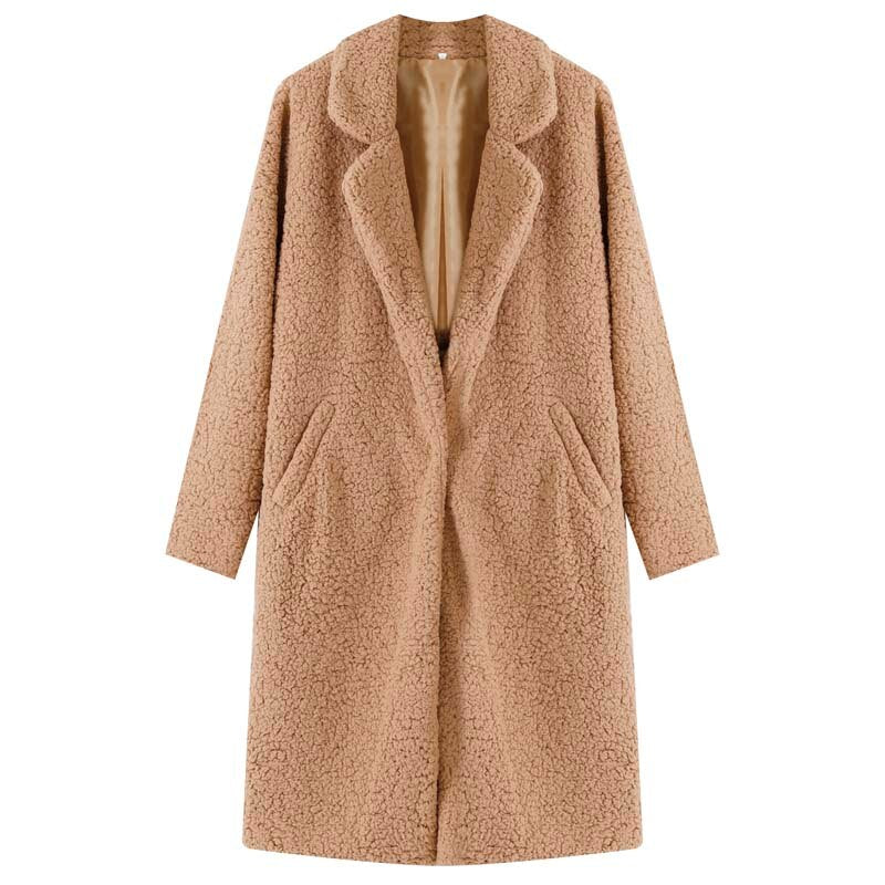 2023 Damen warme Pelzmantel, Weibliche Plüsch Teddy Mantel Outwear