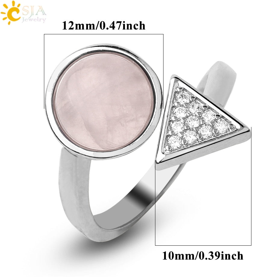 Cocktailring aus natürlichen Steine, Einstellbare Finger Ring für Damen