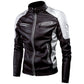 Herren Lederjacke, 2023 Mode Biker Jacke